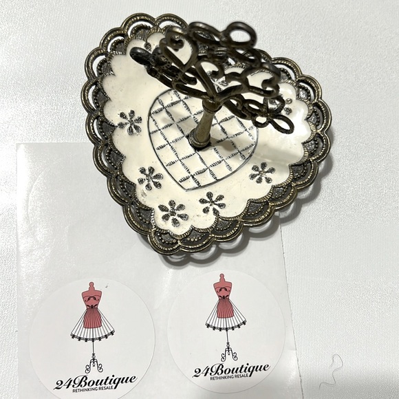 Vtg Cynthia Rowley Enameled Brass Cloisonne Style Jewelry Trinket Dish, 1980’s - Picture 3 of 7